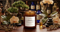 Apothecary Calm Blend Essential Oil Soya Wax Candle in Amber Glass Jar 8 oz-Wooden Wick