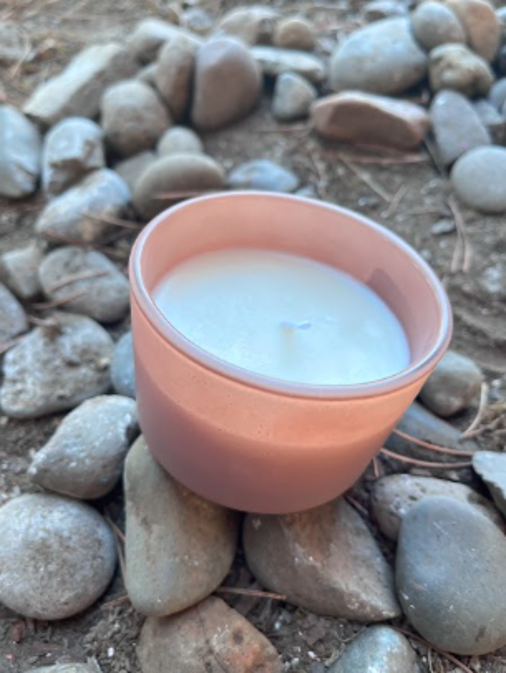 Botanical Spa Blend Essential Oil Soya Wax Candle in Frosted reusable Jar 4 oz