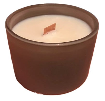 Green Tea Essential Oil Soya Wax Candle in Frosted reusable Jar 4 oz
