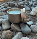 Green Tea Essential Oil Soya Wax Candle in Gold Metal Jar 4 oz