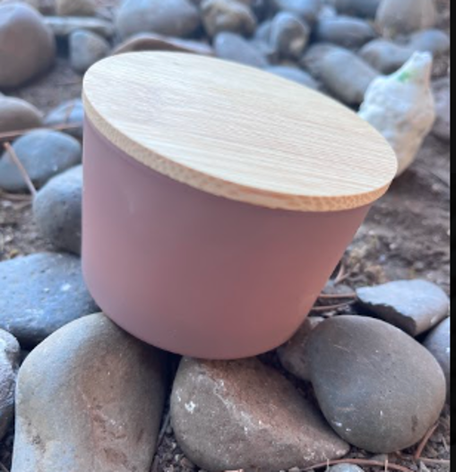 Lavender Essential Oil Soya Wax Candle in Frosted Glass Jar 4 oz